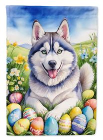 Siberian Husky Easter Egg Hunt Garden Flag Mailbox Flag Decorative Yard Flag Banner Outside Patio Artwork Yard Flower Beds, Garden Size, Multicol