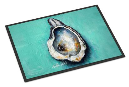 NEW Aqua Pearl Oyster Doormat Front Door Mat Indoor Outdoor Rugs for Entryway, Non Slip Washable Low Pile, 18H X 27W