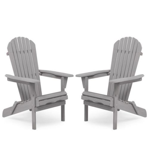 Wood Lounge Patio Chair for Garden Outdoor Wooden Folding Adirondack Chair Set of 2 Solid Cedar Wood Lounge Patio Chair for Garden, Lawn, Backyar