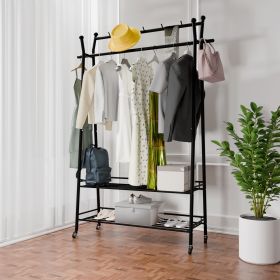 1pc, Free Standing Metal Towel Stand with Storage Shelf and Wheel for Extra Large Towel Blanket Drying, Metal Towel Drying Rack and Blanket Holde