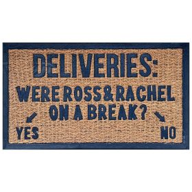 Funny Coir Doormat Hello There Welcome Front Porch Decor Doormat for The Entrance Way Outdoor with Heavy-Duty Non Slip Coconut Coir Doormat 30x17