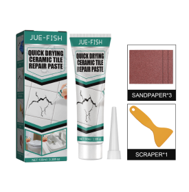 Jue-Fish Tile Repair Paste Crack Repair Tile Quick Drying Adhesive Marble Bathtub Furniture Toilet (Option: 100ml)