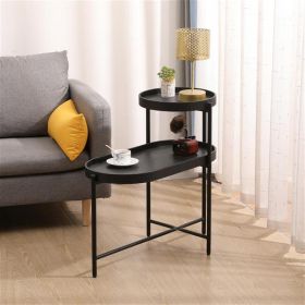 2nd Floor Black Edge Table (Color: Black)