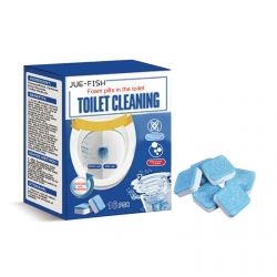 Jue-Fish Toilet Effervescent Tablet, Toilet Decontamination Cleaning Urine Stains Deodorant Keep Fragrant Clean Toilet Effervescent Tablet (Option: 16pcs)