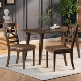 Dining Chairs Set Of 2, Brown (Color: Brown)