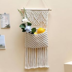 Storage Bag Wall Hanging (Color: White)