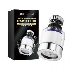 Jue-Fish Universal High Performance Shower Filter Rotating Head Filter Shower Water Kitchen Home Water Purifier (Option: 1pcs)