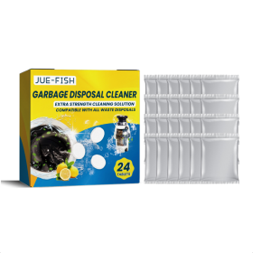 Jue-Fish Sink Cleaning Tablets, Kitchen Sink Cleaning Stains And Oil Cleaning Pipes Cleaning Effervescent Tablets (Option: 24pcs)