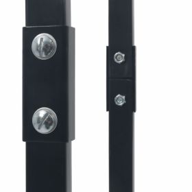 vidaXL Firewood Rack Black 80x25x150 cm Steel (Option: as picture)