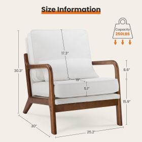 A Chair With A Lumbar Pillow (Color: Beige)