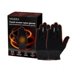 Houkea Nylon Gloves, Winter Outdoor Sports Skiing Cold Hand Care Massage Heat Warm Gloves (Option: Nylon gloves)