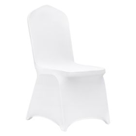 VEVOR Stretch Spandex Folding Chair Covers, Universal Fitted Chair Cover, Removable Washable Protective Slipcovers, For Wedding, Holiday, Banquet (Option: White 100pcs)