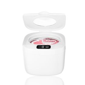 Ultrasonic Cleaner Retainer Cleaner  43kHz Ultrasonic Teeth Cleaning Pods For Oral Protective Dentures  Professional Cleaning Aligner Bracket Nig (Color: White)