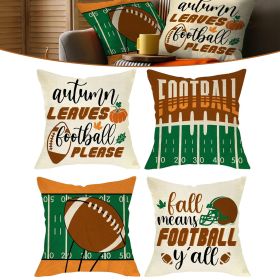 4 Fall Football Pillow Covers (Option: 4pcs)