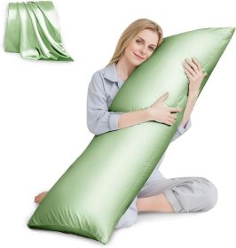 Body Pillows For Adults, Long Pillows For Sleeping Firm Full Body Pillow 20x54 (Color: Green)