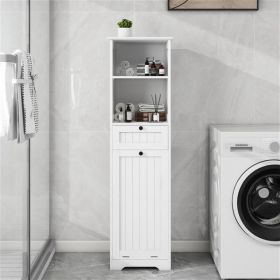 Single Compartment Single Drawer Inclined Laundry Classification Cabinet, Prohibited Platform Temu (Color: White)