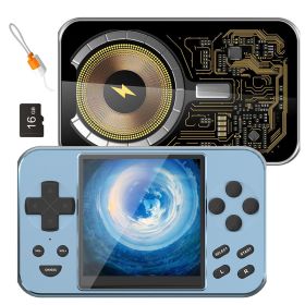 Multifunctional Game Console Power Bank, 20W Wireless Magnetic Charging, 6000+ Built-in Classic Games, MP3, MP4, Digital Photo Frame, E-book (Color: Blue)