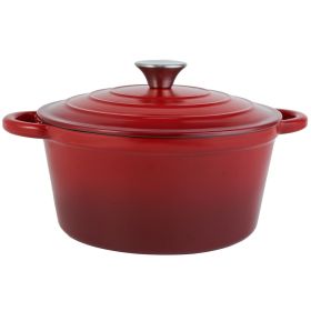 Cast iron soup pot 2 Gradient color 24CM (Color: RE,1pcs, size: RE,1pcs)