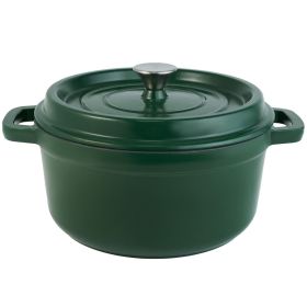 Cast iron soup pot 3 gradient color 28cm (Color: GN,1pcs, size: GN,1pcs)