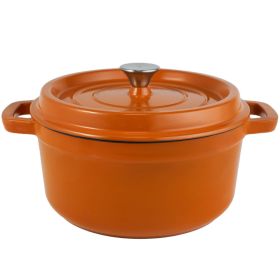 Cast iron soup pot 3 gradient color 28cm (Color: OR,1pcs, size: OR,1pcs)