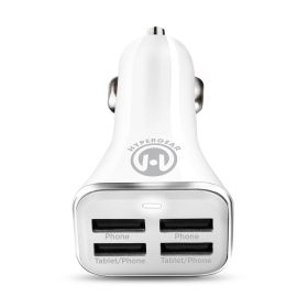 HyperGear Quad USB 6.8A Car Charger (Color: White)