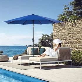 9-foot outdoor umbrella (Color: Blue)