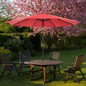 9-foot outdoor umbrella (Color: Red)