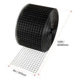 VEVORSolar Panel Bird Guard, Critter Guard Roll Kit With Stainless Steel Fasteners, Solar Panel Guard With Rust-proof PVC Coating, (Color: Black)