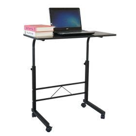 Small Mobile Multi Purpose Side Table - Black (Color: Black)