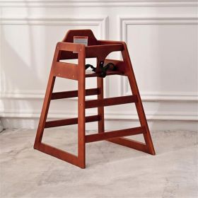 Wooden Double Solid Wood Feeding Baby Height Increasing Chair (Option: Walnut)
